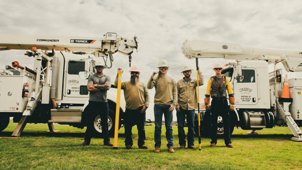 Lineman together